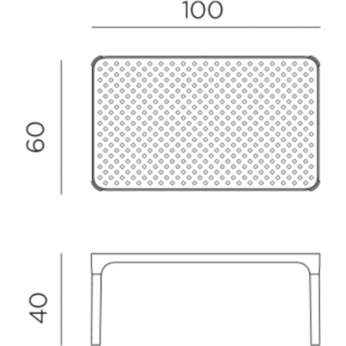 Столик пластиковый журнальный Net Table 100 бежевый