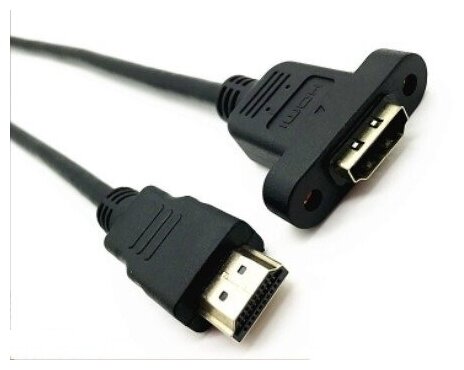 С креплением кабель-удлинитель HDMI m-f 0.3 метра, шнур папа-мама (0,3m HDMI)