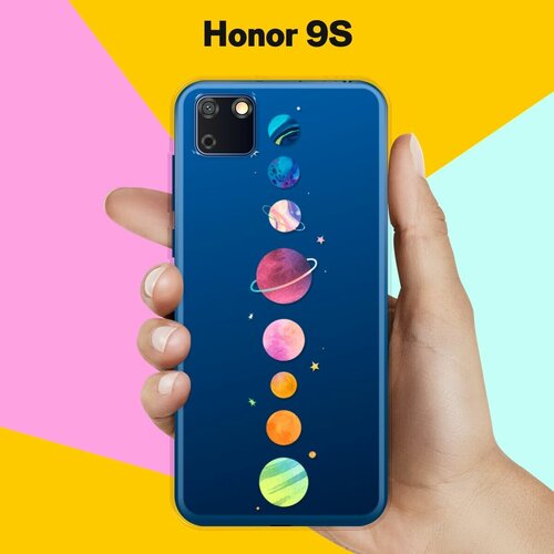 Силиконовый чехол Планеты на Honor 9S силиконовый чехол волна на honor 9s