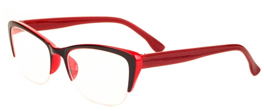 Готовые очки для чтения красные с диоптриями +3.00 футляр