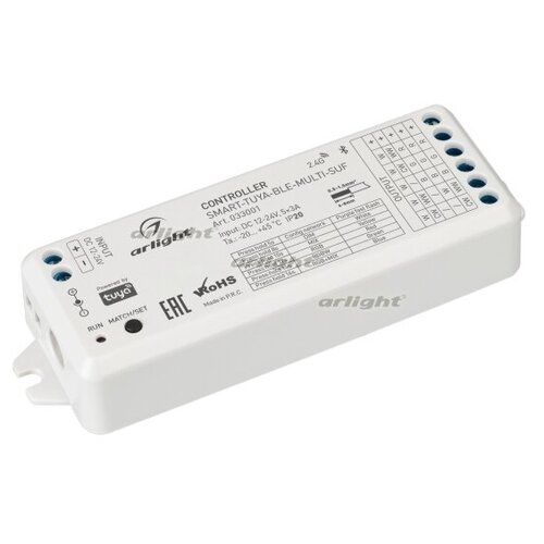 Arlight Контроллер SMART-TUYA-BLE-MULTI-SUF (12-24V, 5x3A, RGB-MIX, 2.4G) (Arlight, IP20 Пластик) 033001