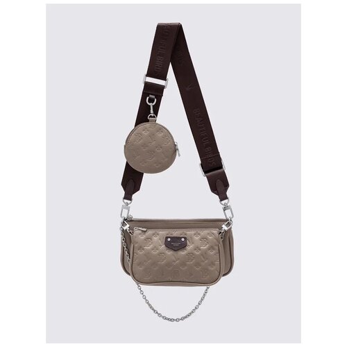 фото Сумка manakin женская кожаная кросс-боди или на плечо двойная с монетницей натуральная кожа beautiful birds