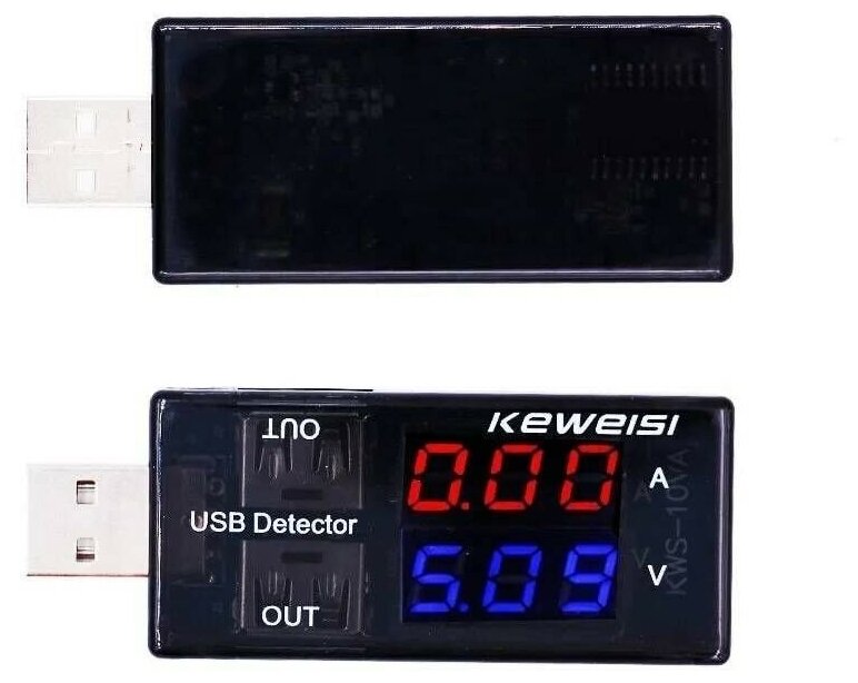 USB-тестер KWS-10VA на два выхода (3-9 В/0-3 А) - фотография № 7