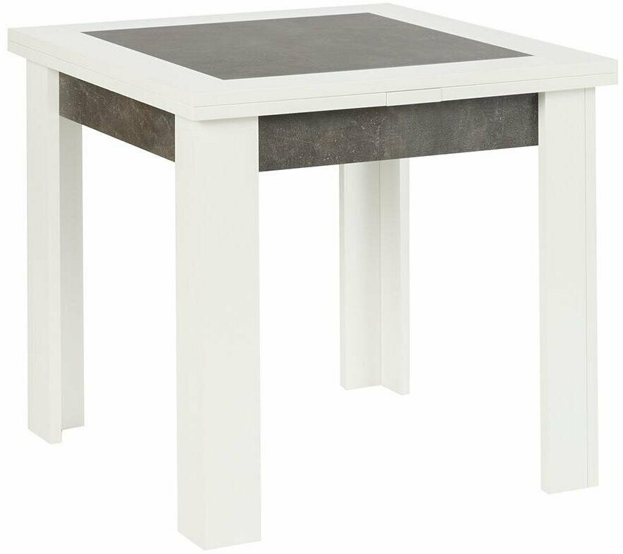 Кухонный стол раздвижной ТриЯ Хьюстон тип 3, цвет белый, ателье тёмный