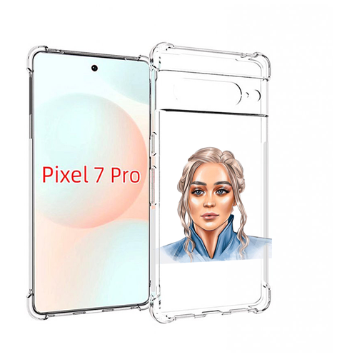 Чехол MyPads красивая-нарисованная-девушка-блондинка женский для Google Pixel 7 Pro задняя-панель-накладка-бампер чехол задняя панель накладка бампер mypads нарисованная девушка в наушниках для google pixel 6 pro противоударный