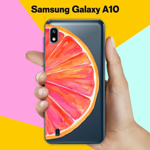 Силиконовый чехол Грейпфрут на Samsung Galaxy A10 пластиковый чехол космический грейпфрут на samsung galaxy a3 самсунг галакси а3