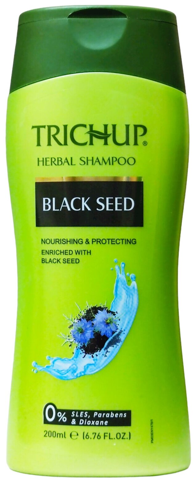 Шампунь Тричап с черным тмином (Trichup Herbal Black Seed Shampoo) для слабых и тусклых волос, 200 мл
