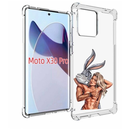 Чехол MyPads красивая-девушка-с-бак-банни женский для Motorola Moto X30 Pro задняя-панель-накладка-бампер