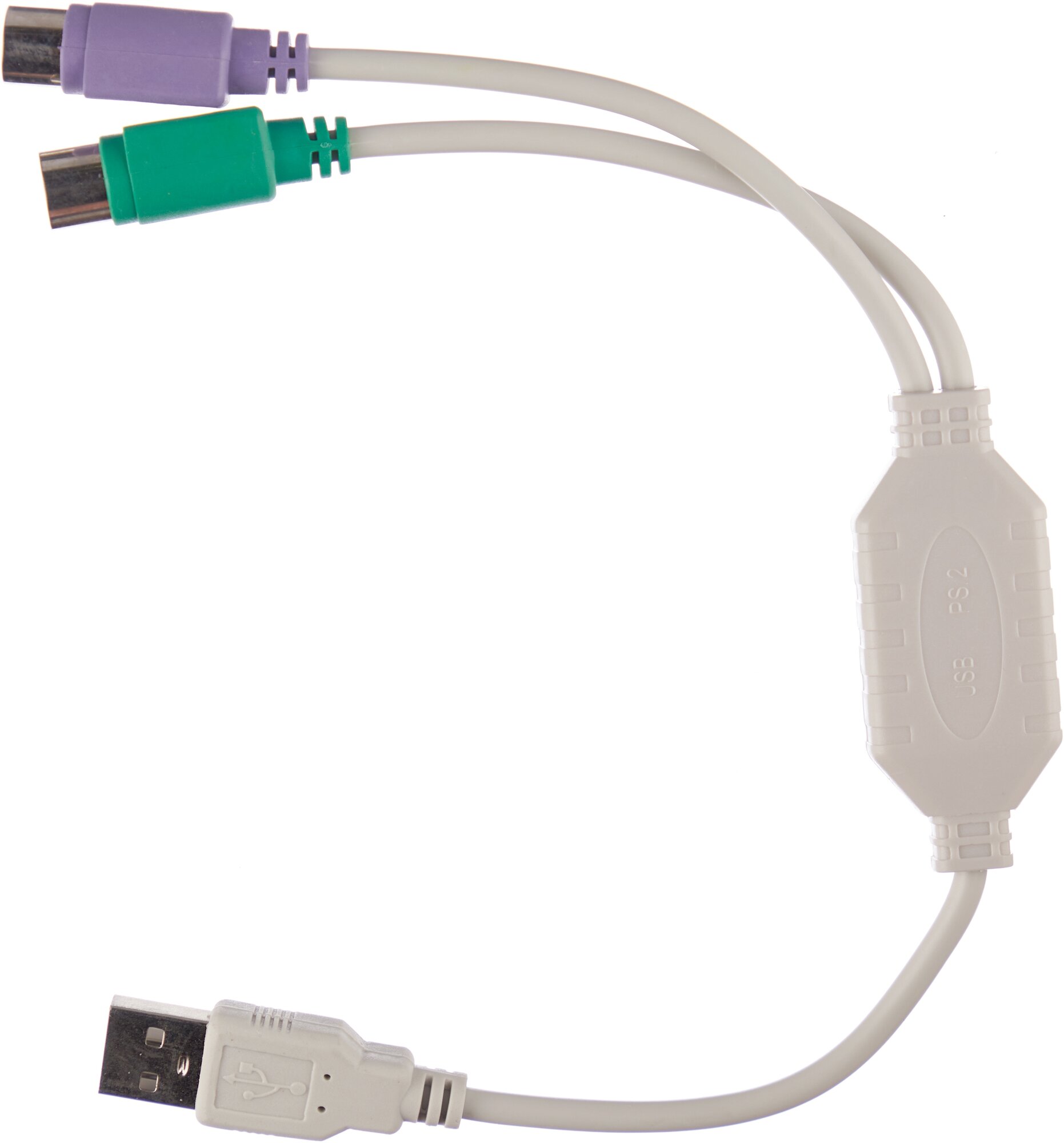 Переходник CABLEXPERT PS/2 устр.->USB порт 2xPS/2 /AM, блистер