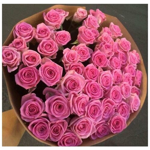 Букет из 35 розовых роз / Радуга Букет