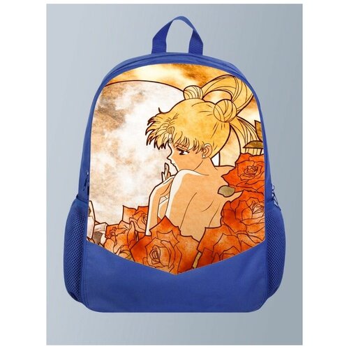 фото Голубой рюкзак с принтом аниме сейлор мун sailor moon, cyberpunk,макото кино, юпитер - 236 brutbag