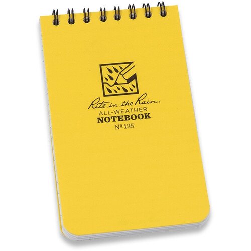 Rite in the Rain Top Spiral Yellow Notebook всепогодный блокнот 80*130 мм