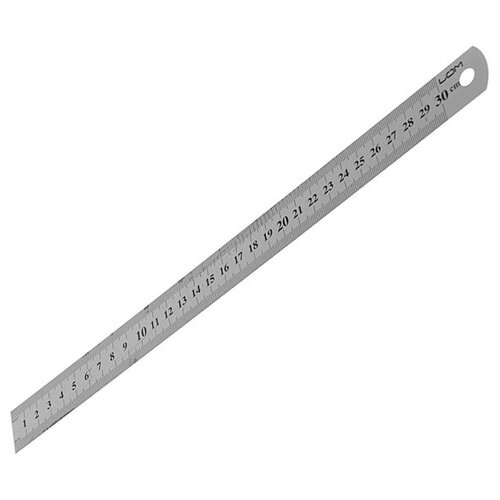 Линейка измерительная ЛОМ, металлическая, 300 мм треугольная линейка для рисования метрическая треугольная линейка плотничный квадратный инструмент для макет измерительный инструмент