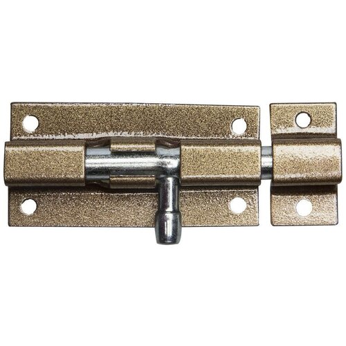 Задвижка накладная для окон и мебели ШП-60 КМЦ, цвет коричневый металлик/цинк, 60мм 37753-60