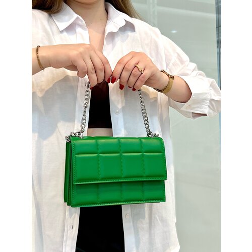 Сумка  кросс-боди , фактура гладкая, белый, золотой