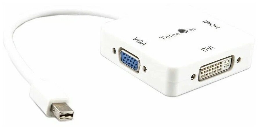 Кабель-переходник mini DP-->VGA/HDMI/DVI Telecom (TA556) - фото №2