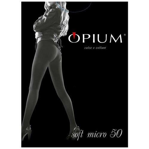 Колготки Opium Soft Micro, 50 den, размер 3/M, черный