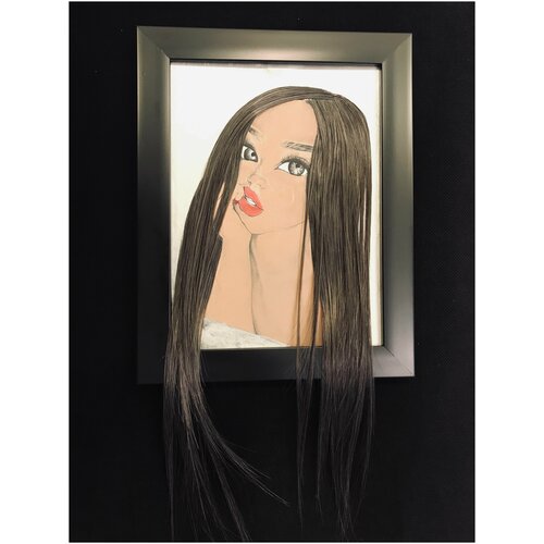 Панно из искусственных волос