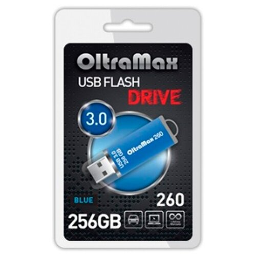 Флеш-накопитель 256Gb OltraMax 260, USB 3.0, пластик, синий
