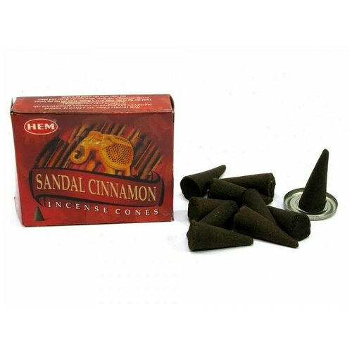 Благовония конусы Sandal Cinnamon благовония конусы hem сандал корица sandal cinnamon 10 конусов