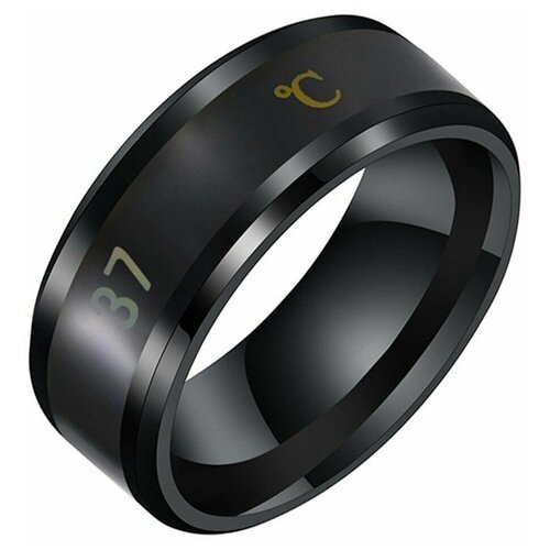 Кольцо обручальное TASYAS, размер 18, черный кольцо обручальное tasyas размер 18 5 черный желтый