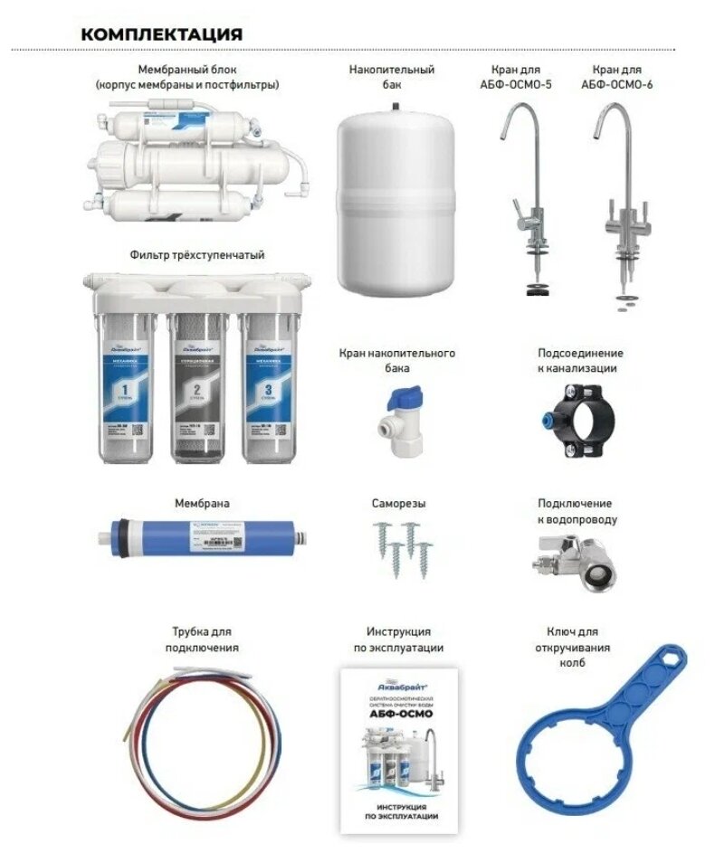Система Обратного Осмоса 6 ступеней АБФ-ОСМО-6 - фотография № 4
