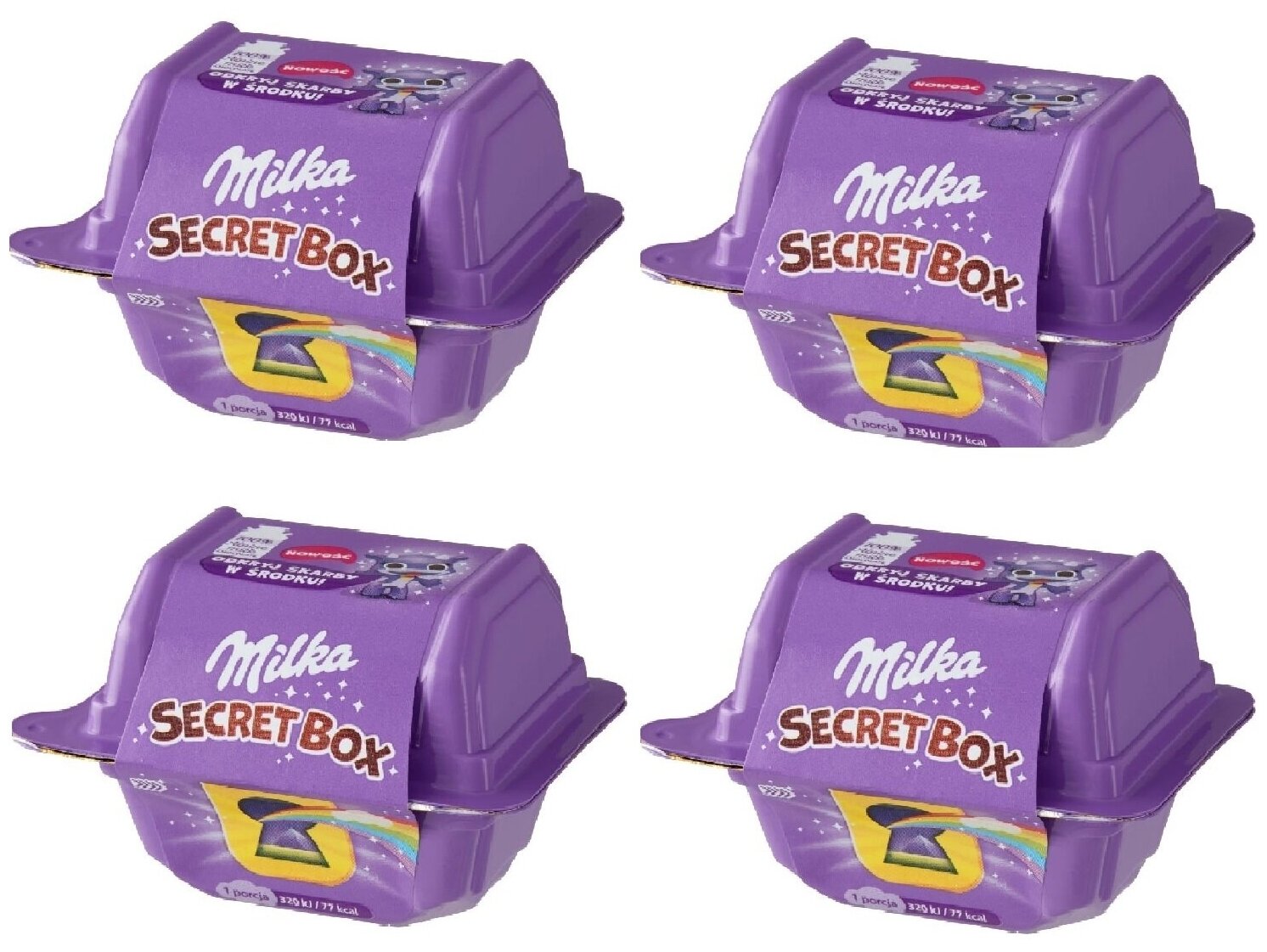 Milka Secret Box 4 шт * 14,4g с игрушкой (Европа).