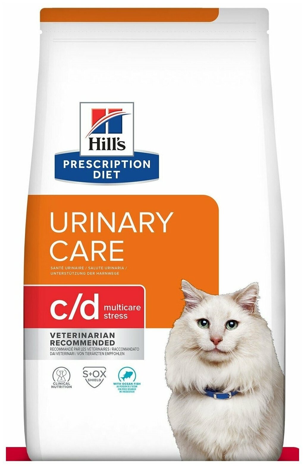 Hill's Prescription Diet c/d Urinary Stress для кошек диета при МКБ (Океаническая рыба, 1,5 кг.) - фото №1