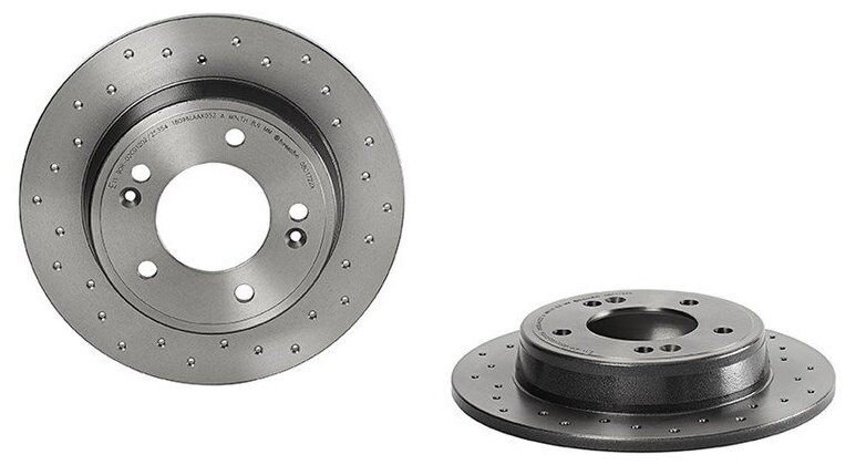 BREMBO 08C1722X (08C1722X) диск тормозной xtra зад (Комплект 2 штуки)