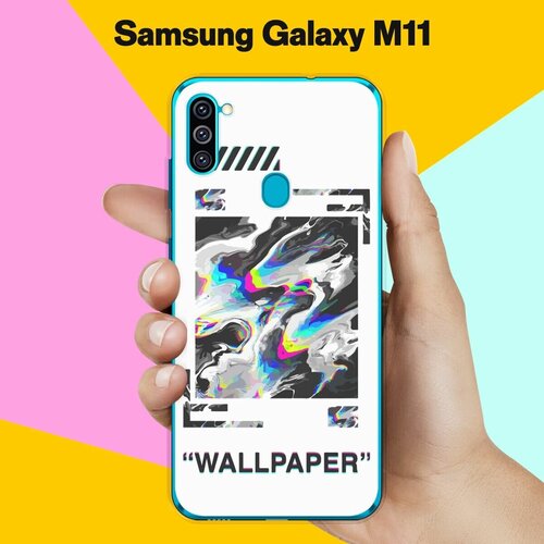 Силиконовый чехол на Samsung Galaxy M11 Набор 11 / для Самсунг Галакси М11 жидкий чехол с блестками авокадо эмодзи на samsung galaxy m11 самсунг галакси м11