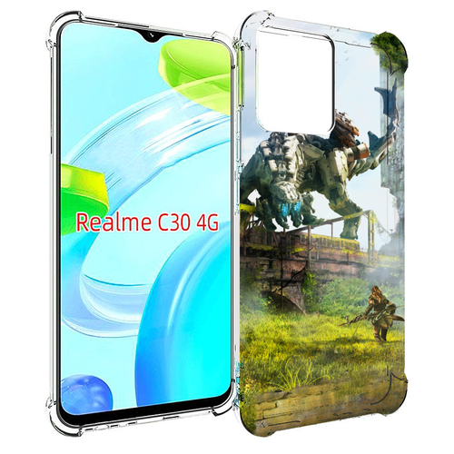 Чехол MyPads Horizon Zero Dawn для Realme C30 4G / Narzo 50i Prime задняя-панель-накладка-бампер