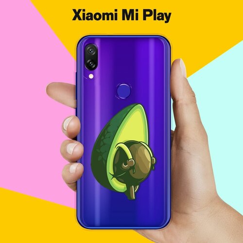 Силиконовый чехол на Xiaomi Mi Play Авокадо-рюкзак / для Сяоми Ми Плей