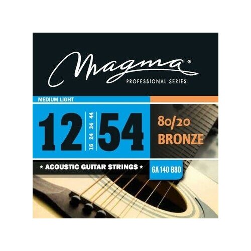 Комплект струн для акустической гитары 12-54 Magma Strings GA140B80