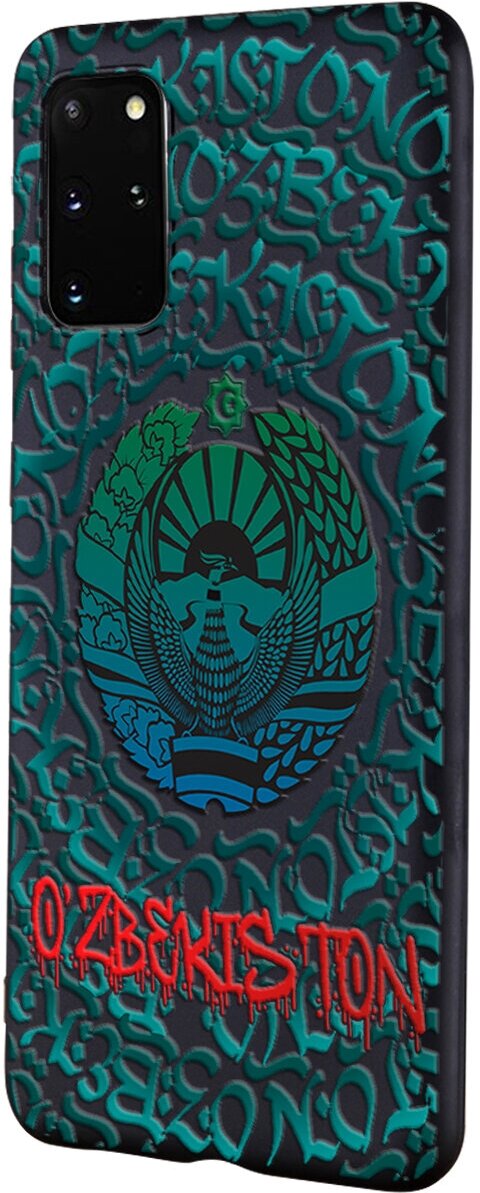 Силиконовый чехол Mcover для Samsung Galaxy S20+ с рисунком Ozbekiston graffity