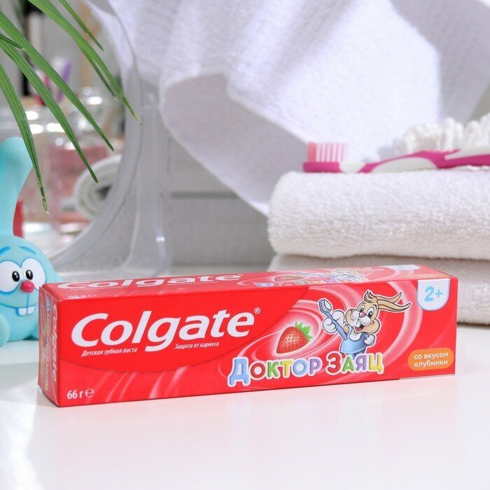 Colgate Зубная паста Colgate «Доктор Заяц», со вкусом клубники, 50 мл