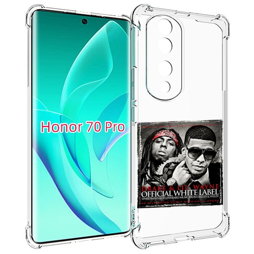 Чехол MyPads Drake - Official White Label для Honor 70 Pro / 70 Pro Plus задняя-панель-накладка-бампер