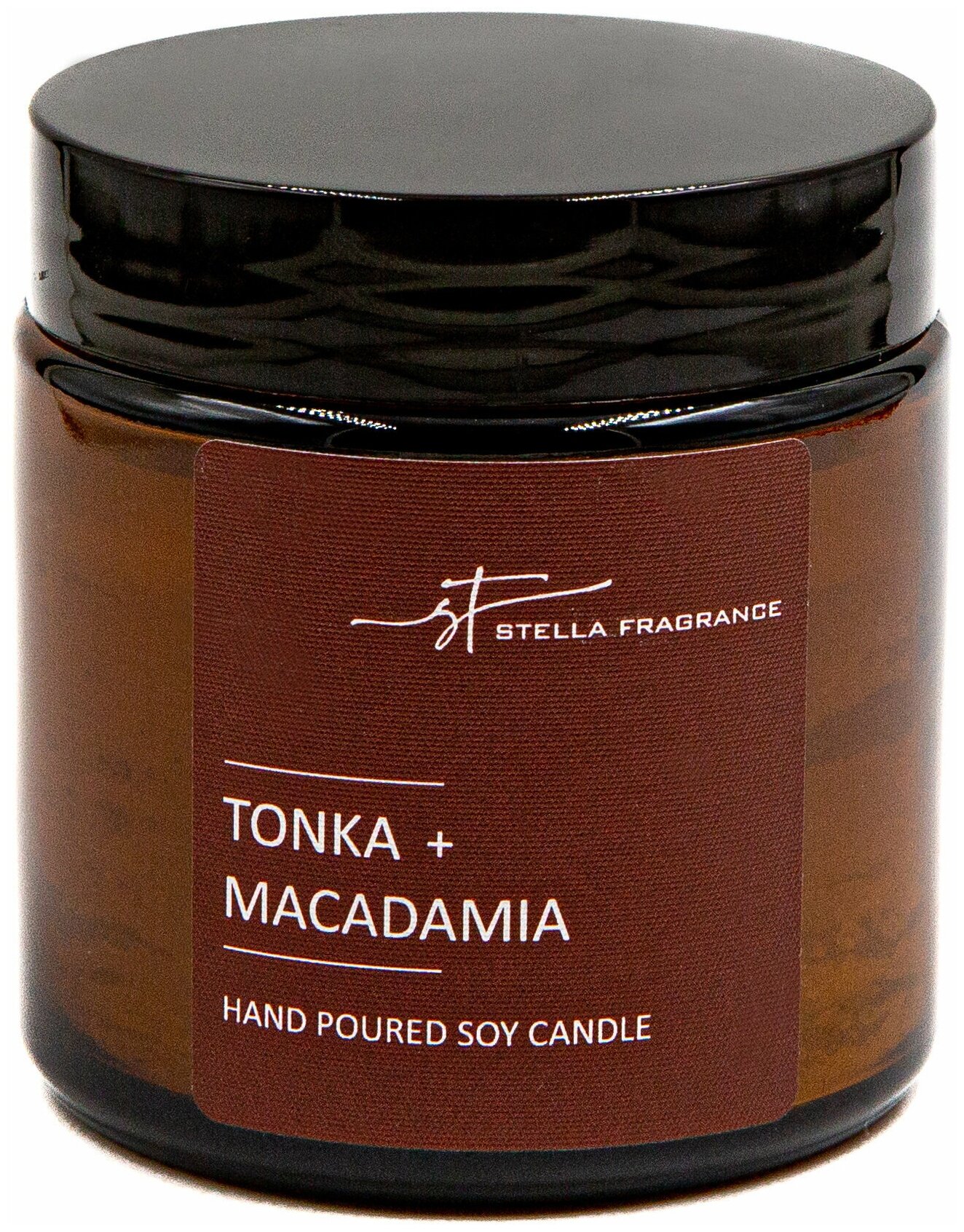Свеча ароматическая в банке "TONKA MACADAMIA", соевый воск, 90 г, тонка и макадамия