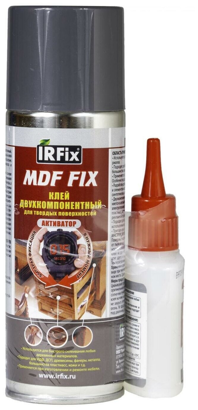 IRFIX Двухкомпонентный цианакрилатный клей MDF FIX (400мл /100гр) 20251