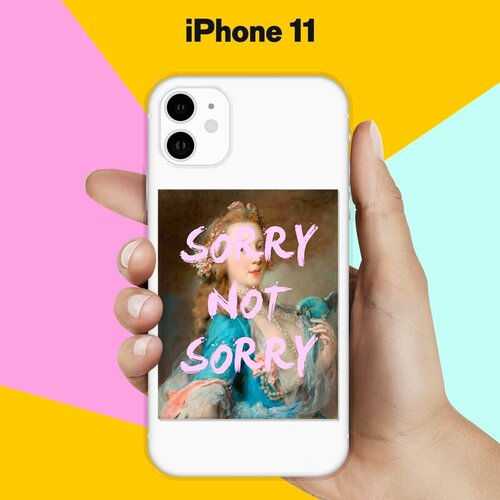 Силиконовый чехол Sorry на Apple iPhone 11 силиконовый чехол на apple iphone 11 эпл айфон 11 с рисунком no soft touch красный