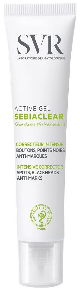 SVR Гель для лица Sebiaclear Active Gel 40мл