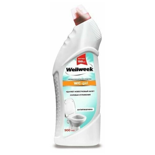 Средство чистящее WellWeek, WC-gel антиржавчина 900мл.