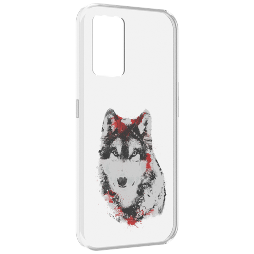 Чехол MyPads кровавый волк для Oppo K10 4G задняя-панель-накладка-бампер
