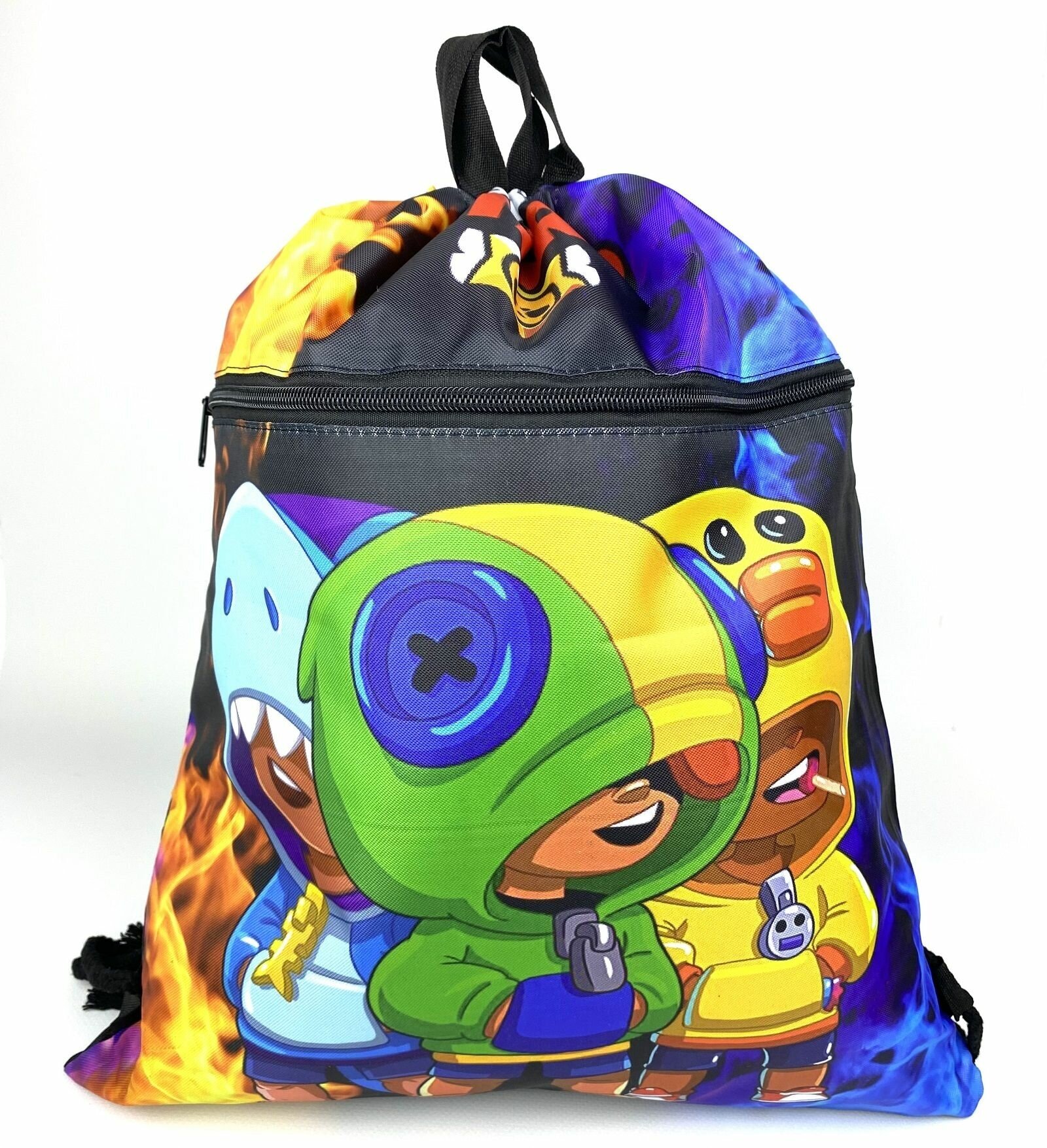 Сумка-рюкзак / BRAWL STARS / мешок для сменной обуви / для вещей / стильный мешок для детей / для сменки