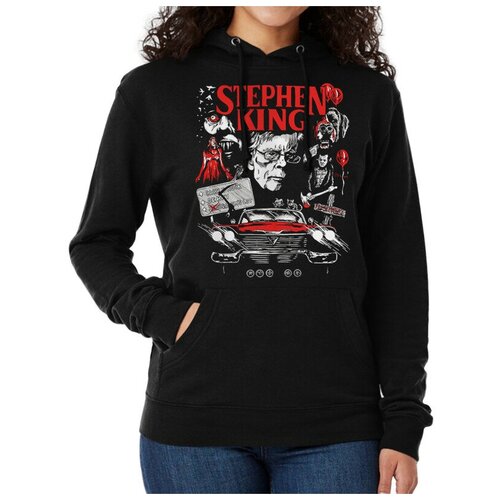 фото Толстовка / худи dream shirts стивен кинг - фильмы ужасов женский черный 48 размер