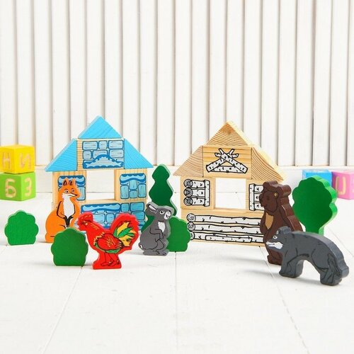 Томик Конструктор «Сказки. Зайкина избушка», 24 элемента