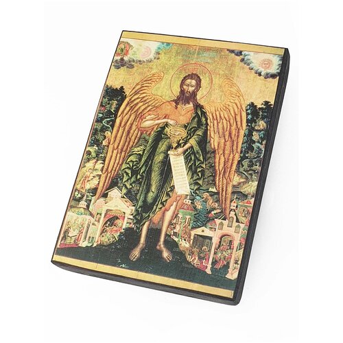 Икона Святой Иоанн Предтеча Ангел Пустыни, размер - 10х13 святой иоанн предтеча ангел пустыни с житием xvi в икона на доске 14 5 16 5 см