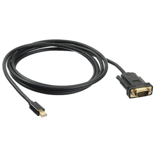 Кабель Buro BHP MDPP-VGA-2 (mini DisplayPort M - VGA M) 2 м (черный) кабель mini displayport m mini displayport m 2м buro bhp mdpp 2