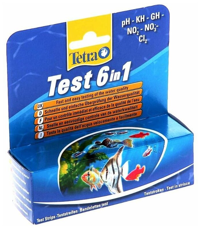 Тест для воды в аквариуме Tetra Test 6in1 (25 шт.)