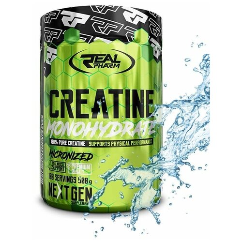 Креатиновый комплекс Real Pharm Creatine 500г (Натуральный без вкуса) 100 порций / Спортивное питание для набора мышечной массы