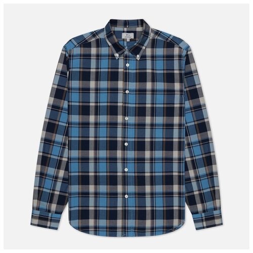 Мужская рубашка Woolrich Poplin Madras синий, Размер S